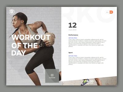 Workout Of The Day fitness news planning sport ui ux wod work