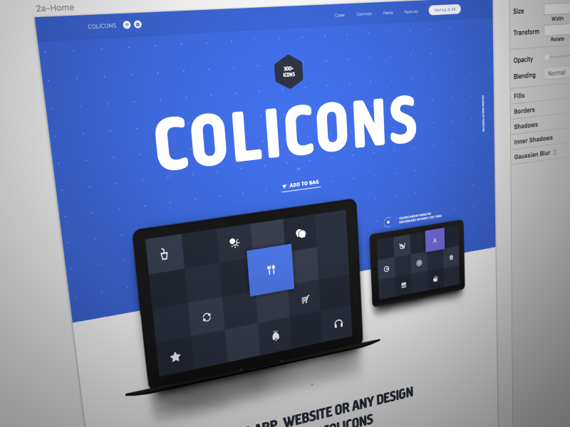 Colicons landing ux ui resources buy product me market cloisons icons