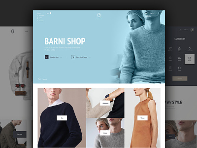 Barni E-shop Coming agence barni commerce market me sell shop ui ui kit ux wireframe