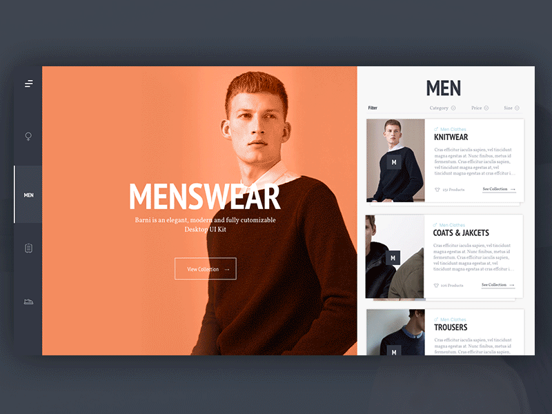 Barni Eshop animation barni commerce free market online psd ressources shop sketch ui ui kit