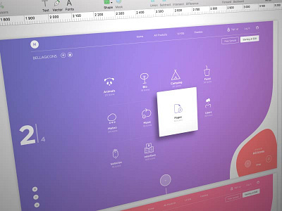 Bellagicons - Huge Icon Set freebie icons launch market me new platform product template ui uikit ux