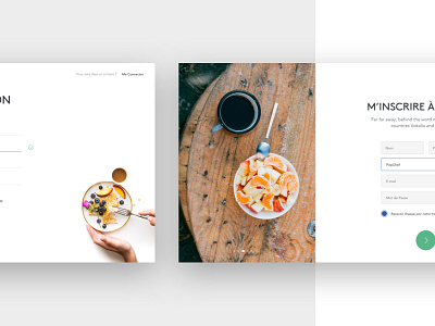 Sign In/Up Page clean food input login me photo redesign sign ui ux white