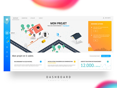 Dashboard Engie agency colors dashboard gradient hire isometrics me steps team ui ux