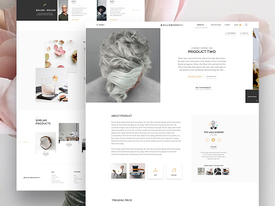 Bbay Product Page agency clean luxury me page product seller space testimonials ui ux white