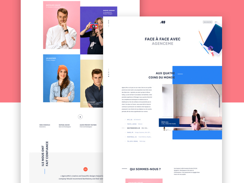 Team Page white clean sf france colors new rebranding team ux ui me agence