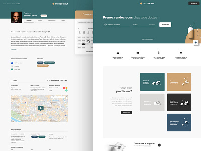 Mon Docteur agency clean dashboard gold green me mon docteur rebranding search ui ux