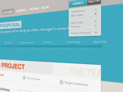 New Project account agency dashboard me process project retro team website