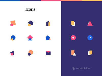 Icons Set - Sedomicilier abstraction agency colors colorscheme icon design icons icons pack iconset illustrations