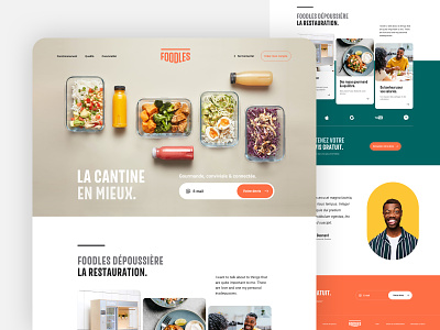 Foodles - HomePage branding drink eat food homepage landing ui ux webdesign website