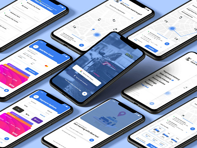 Taxi Booking App UI Kit Design branding graphic design ui ux