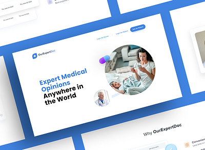 Landing Page - OurExpertDoc 3d app branding design graphic design icon illustration logo ui vector