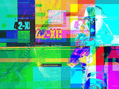 Glitch Effect colorful glitch hack hacker robots tech web website