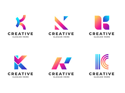 Abstract Gradient K Letter Modern Logo Collection branding k letter k logo k logo design logo