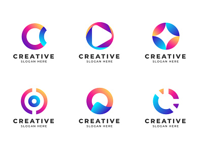 Abstract Gradient O Letter Modern Logo Collection branding logo o letter o logo o logo design