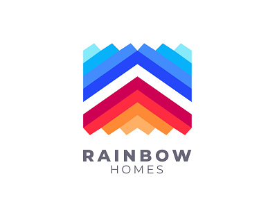 Rainbow Homes Logo branding home logo logo real estate logo