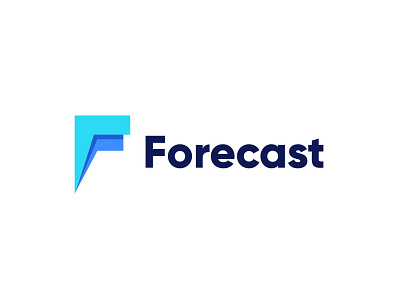 Abstract F Letter Logo Forecast Logo