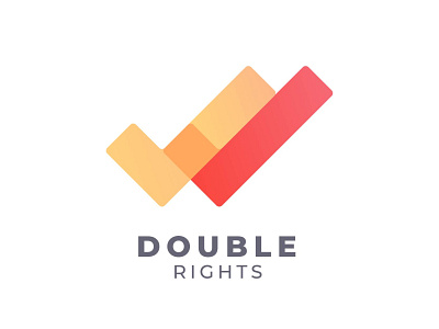 Abstract Double Rights Logo branding design illustration logo right right logo vector