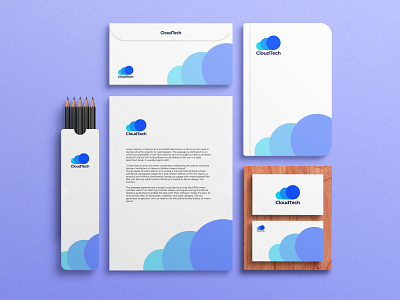 CloudTech Logo Design Project abstract logo branding cloud cloud logo illustration logo vector