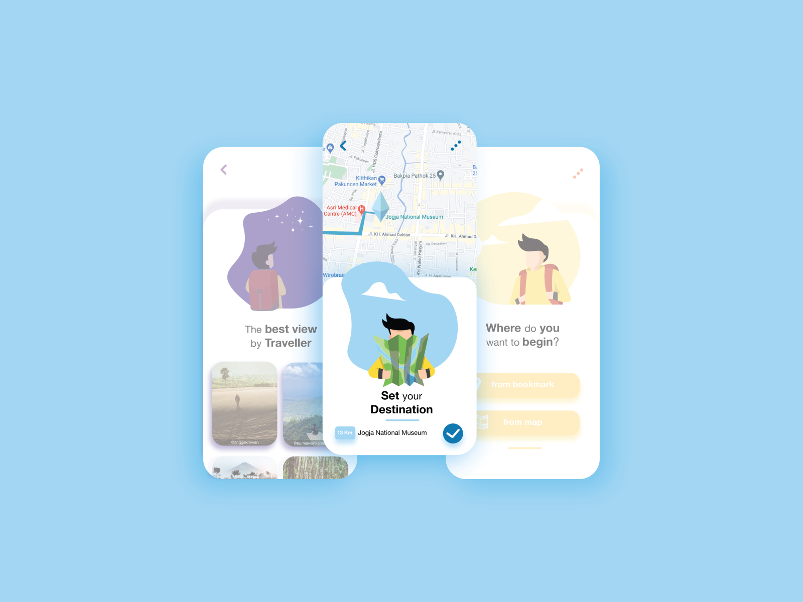 UI design for Travelling by Ghoz.ia on Dribbble