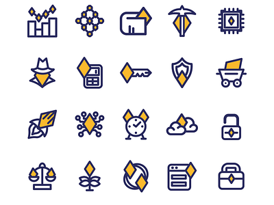 Cryptocurrency Icons app branding design graphic design icon ui vector