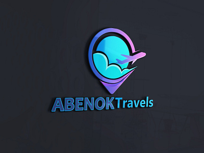 Abenok Travels branding illustration logo typography