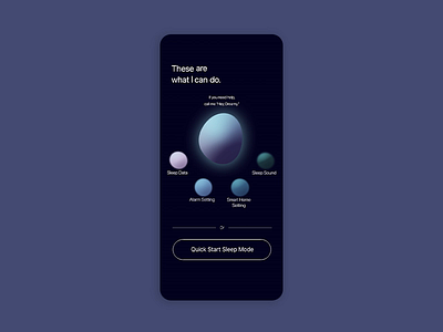 Sleep Data Visualization - Interaction ai app assistant design interaction mobile sleeptech ui ux uxui vui vux