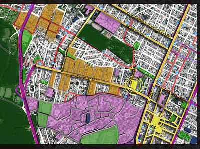 Mapa de sistemas urbanos illustration masterplan urbanism
