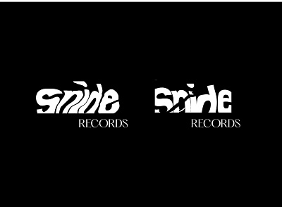 Snide Records - Concept Three branding design distorted icon logo minimalism minimalist logo minimalistic music record label simple typography