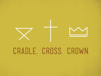 Cradle Cross Crown cradle cross crown illustration jesus mono weight