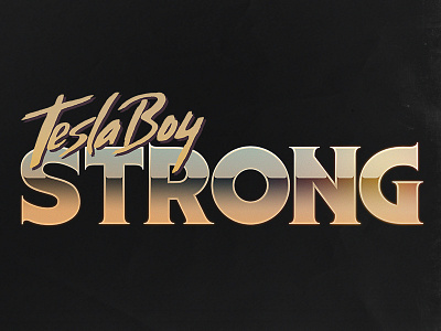 Tesla Boy - Strong Logo 80s style app branding design icon illustration iphone lettering logo tesla boy typography vector
