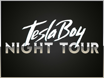 Tesla Boy Night Tour Logo 80s style app branding design icon illustration iphone lettering logo tesla boy typography vector