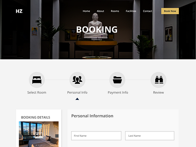 Booking Page For A Hotel