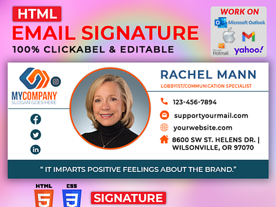 Html email signature design