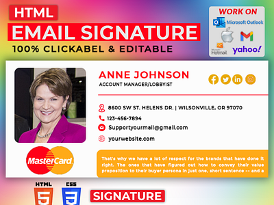 Html email signature design