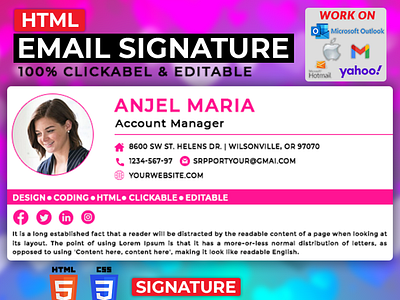 Html email signature design