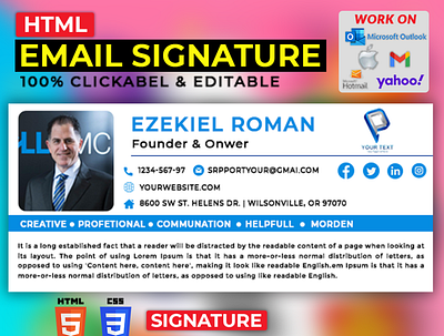 Html email signature design business business email business email design custom email custom email signature e mail signature email email design email signatures gmail signature illustration klambi personal email signature signature stationery