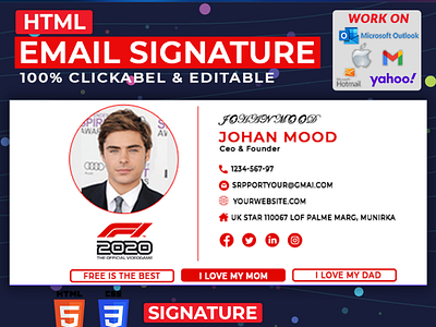 Html email signature design