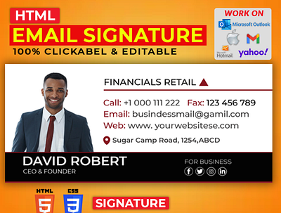 Html Email Signature Design mail message message signature outlook outlook signature professional email responsive responsive e signature responsive signature responsive signatures signature thunderbird