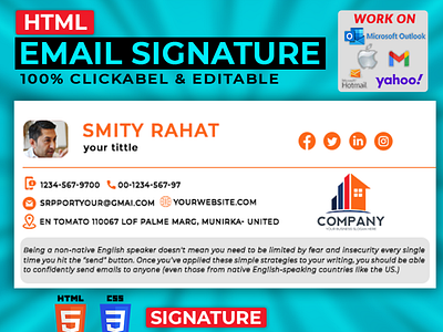 HTML Email Signature Design