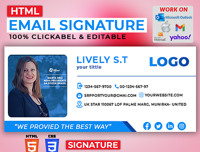 Html Email Signature Design business business email contact contact message creative email custom email e mail e sign e signature e signatures email email design email signatures esign esignature gmail gmail signature html html email