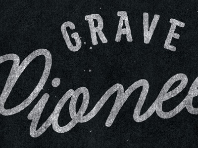 Grave Pioneer band custom typography logo