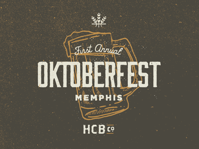 Oktoberfest Memphis Logo hand drawn type high cotton high cotton brewing illustration octoberfest oktoberfest oktoberfest memphis