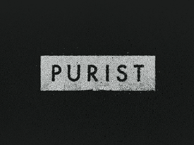 Purist band brand identity logo metal screenprint