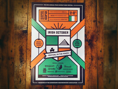 Irish October Poster irish logo memphis october pinch district poster tennessee typography
