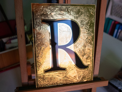 Romain 1shot design dorure gold handpainted illustration lettering lettrage montauban or peintreenlettres signpainting toulouse type typographie typography