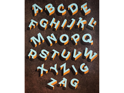Zig Zag 1shot abecedaire alphabet alphabetologie design handpainted illustration lettering lettrage logo montauban peintreenlettres ui