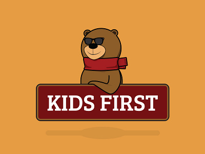 Kids First logo baby bear boy child cloth clothing girl logo shop summer teddy toy