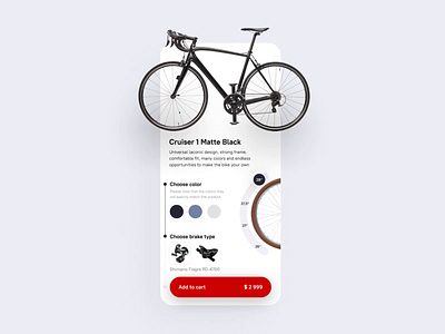 Bicycle shop mobile app animation animation design app bicycle bicycle shop design design app diagram mobile mobile app product design selector shopping shopping app statistics ui uxdesign