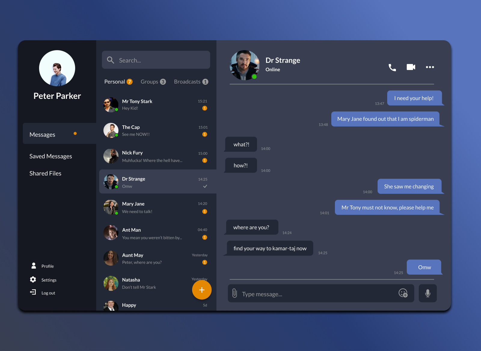 Direct Messaging UI by Okunrounmu Peter on Dribbble