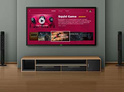 TV App daily ui daily ui day 019 dailyui design figma movie squid game tv app ui ui design uiux ux uxui